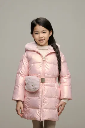 ♥ BIRDO ♥ furry bag & belt coat *Cotton Candy*