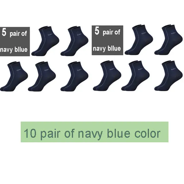 10Pairs/Lot Men Bamboo Socks Comfortable Breathable Casual Business Men&#39;S Crew Socks High Qualit