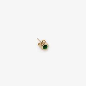 14Kt Small Gemstone Earring