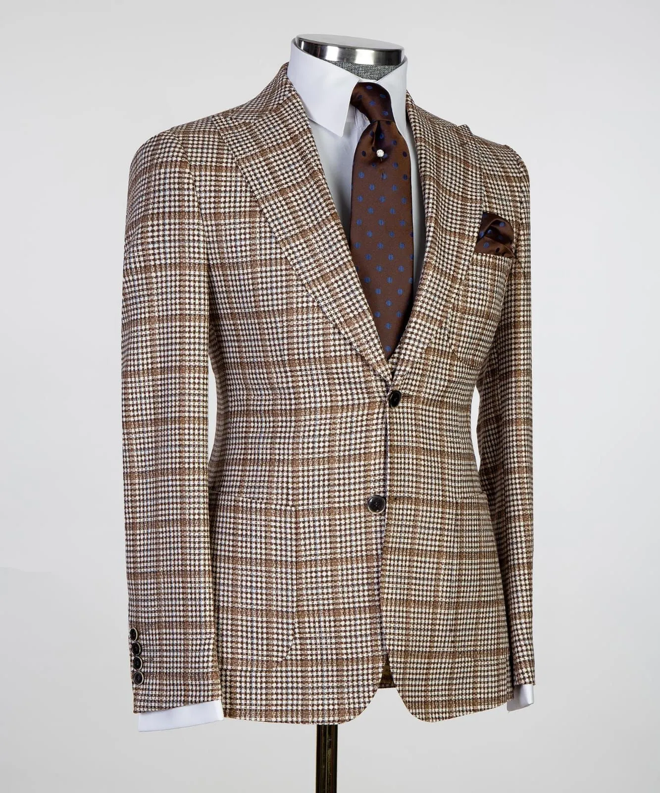 3 Pieces Brown Suits For Men