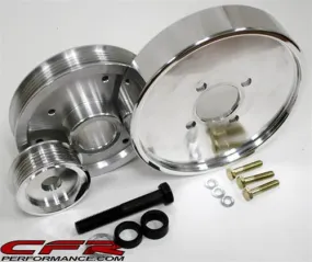 4.6L FORD MUSTANG GT COBRA 01-04 BILLET SERPENTINE PULLEY SET - MACHINED