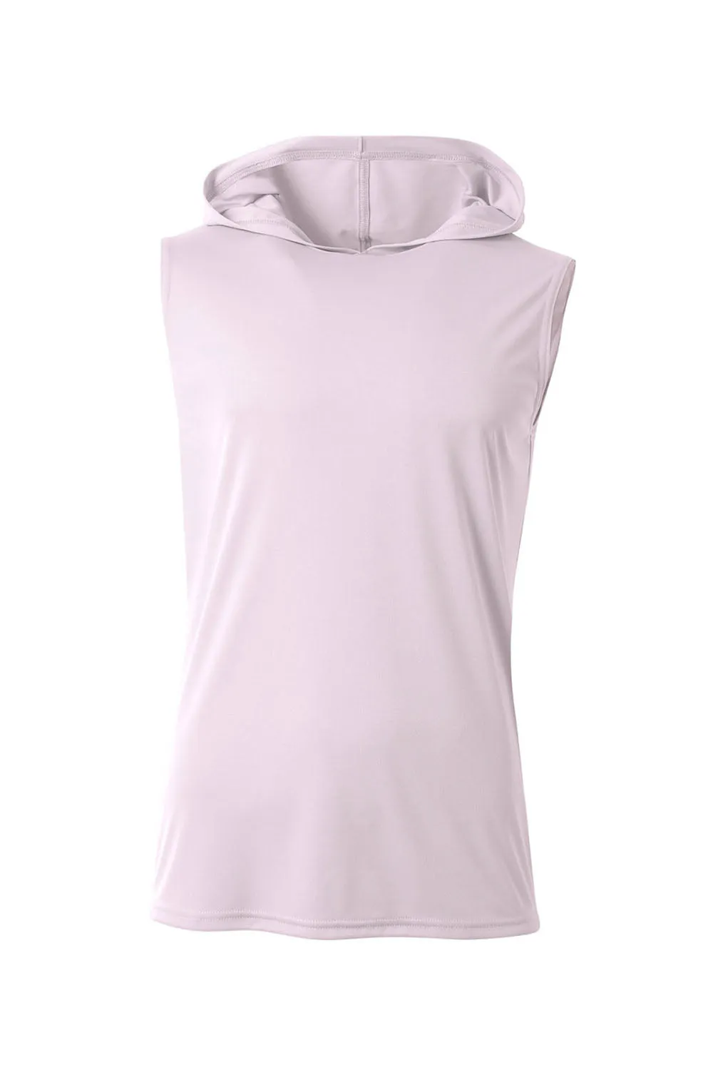 A4 Mens Performance Moisture Wicking Hooded Tank Top Hoodie - White