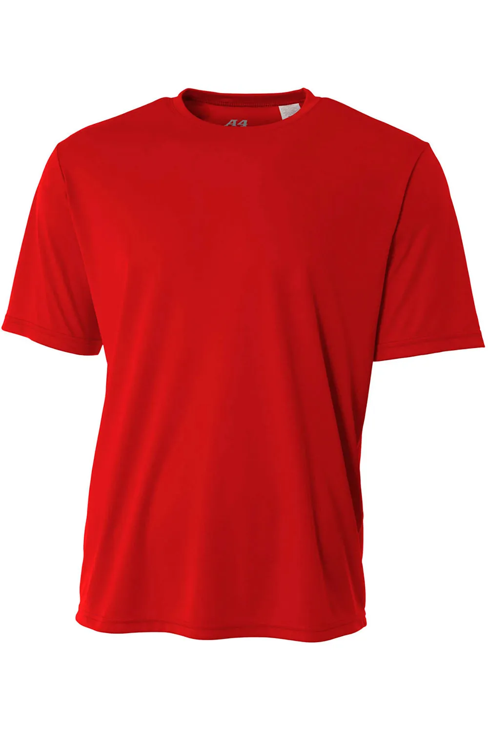 A4 Youth Performance Moisture Wicking Short Sleeve Crewneck T-Shirt - Scarlet Red