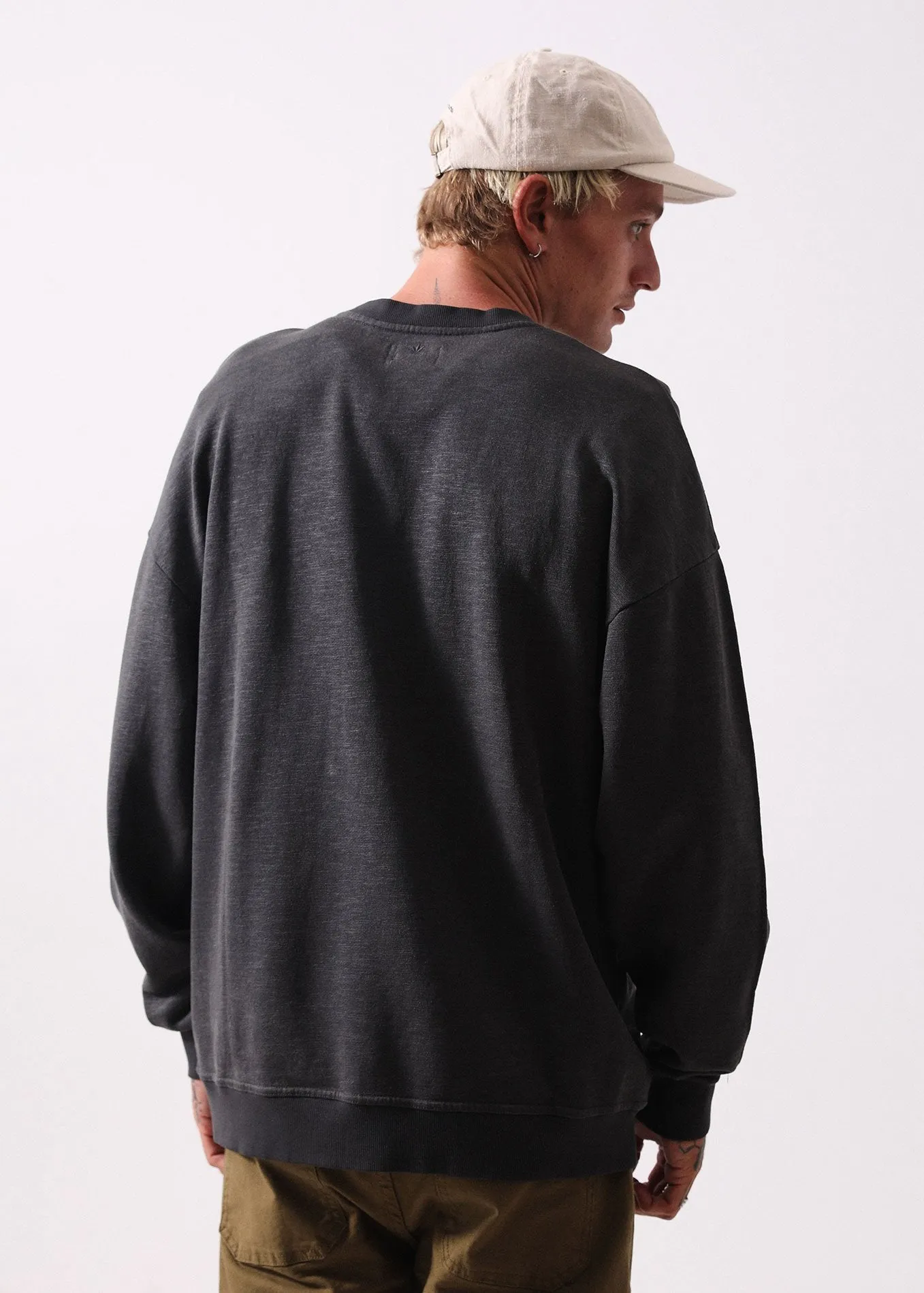 Afends Mens Sativa - Hemp Relaxed Crew Neck