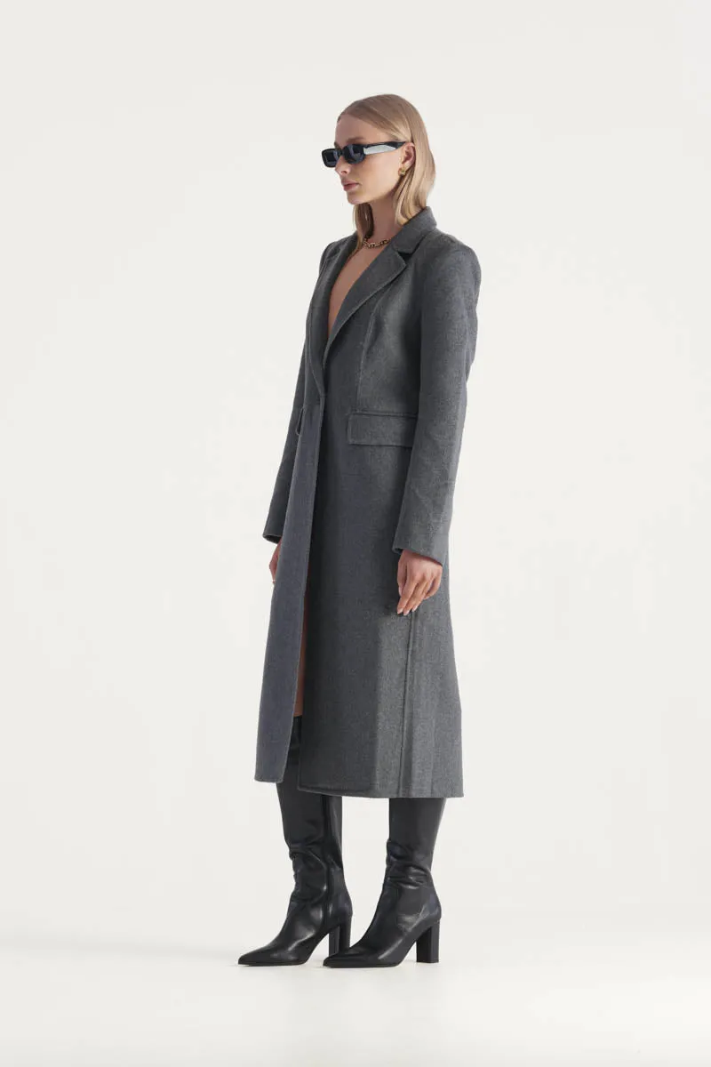 Alba Coat Dark Grey Marle