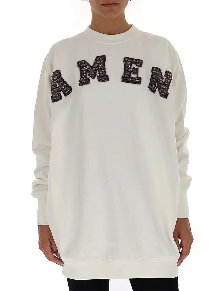 Amen Logo Patch Sweater Dress