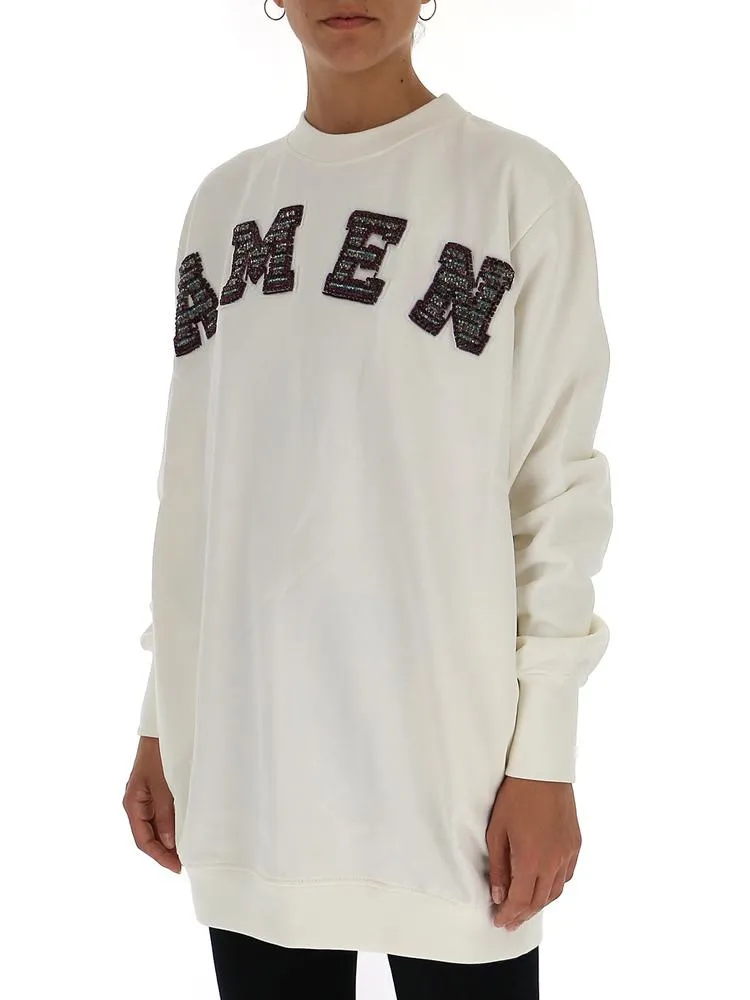 Amen Logo Patch Sweater Dress