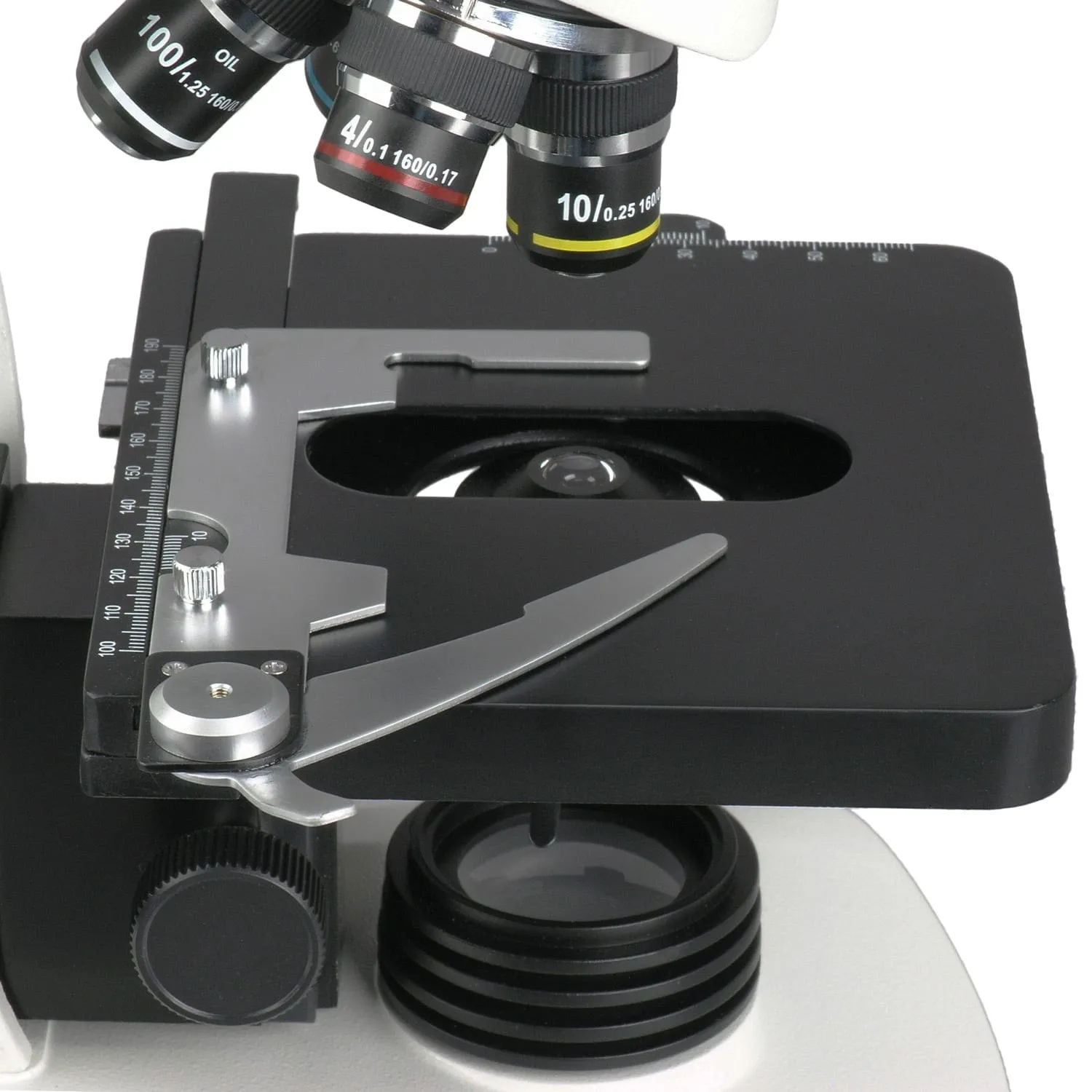 AmScope T340 Series Trinocular Compound Microscope 40X-2000X Magnification with 3W LED, 3D Mechanical Stage and 1.3MP USB 2.0 C-mount Camera