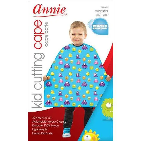 Annie Kid Cutting Cape Blue Pattern