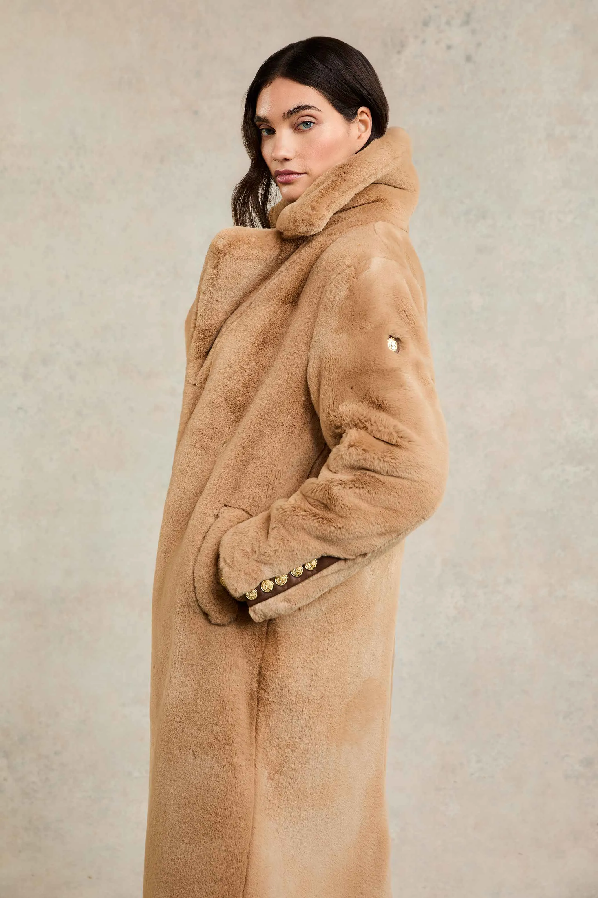 Asygarth Faux Fur Coat (Natural)