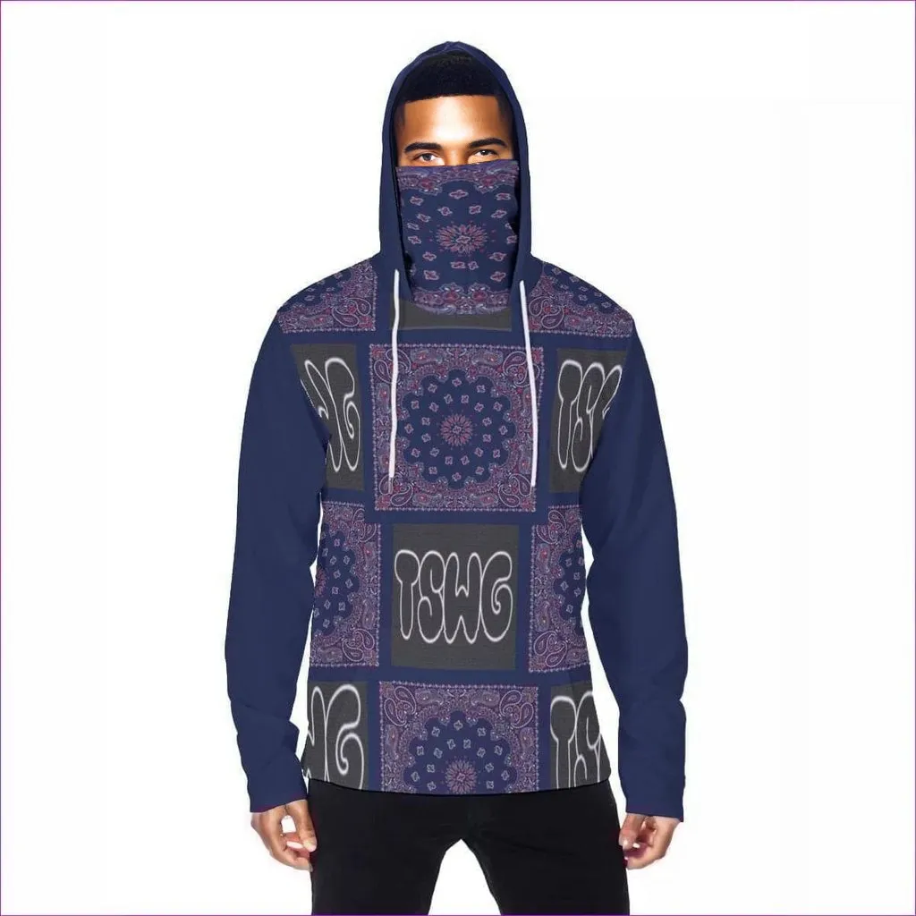 Bandana Branded Men's Pullover Hoodie With Mask