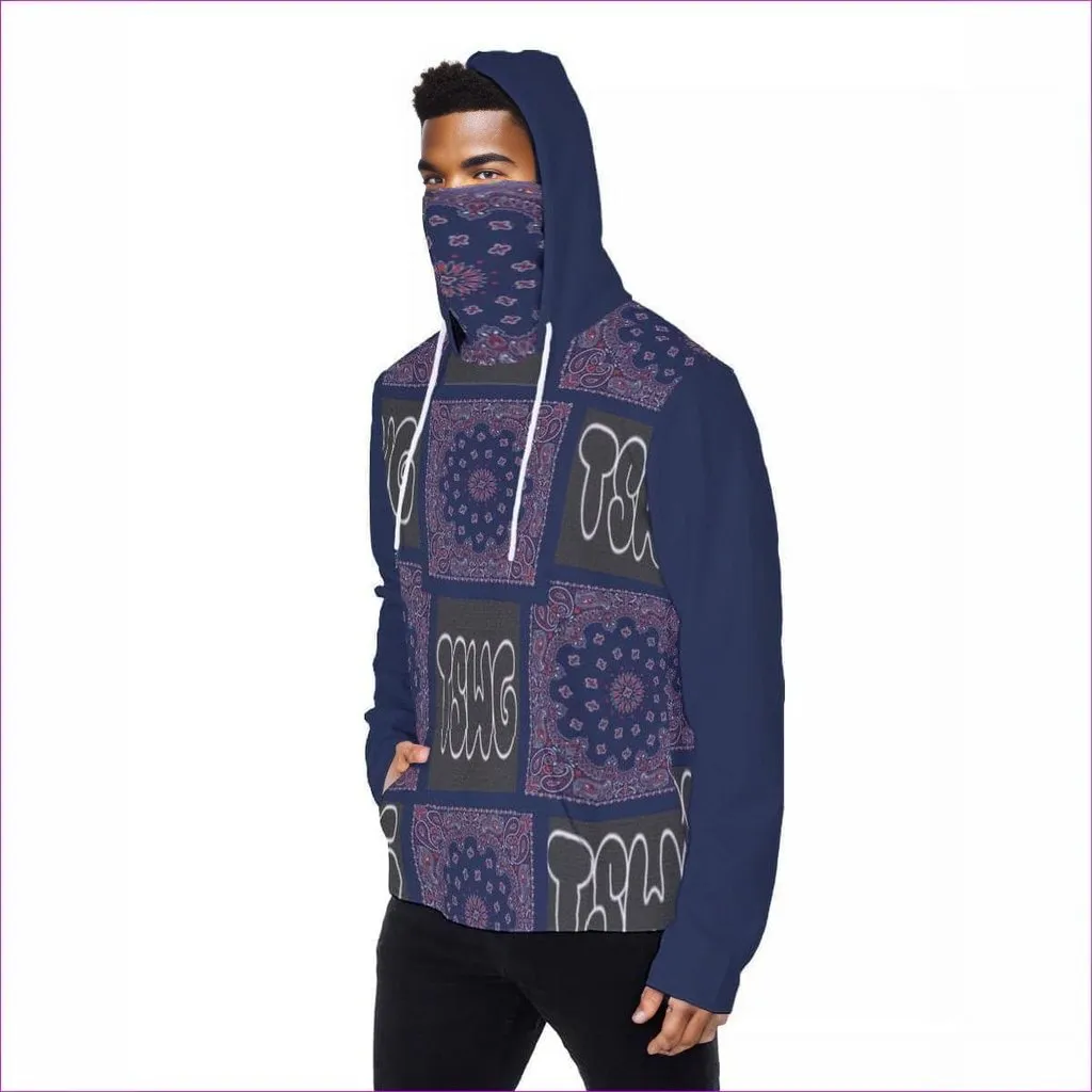 Bandana Branded Men's Pullover Hoodie With Mask