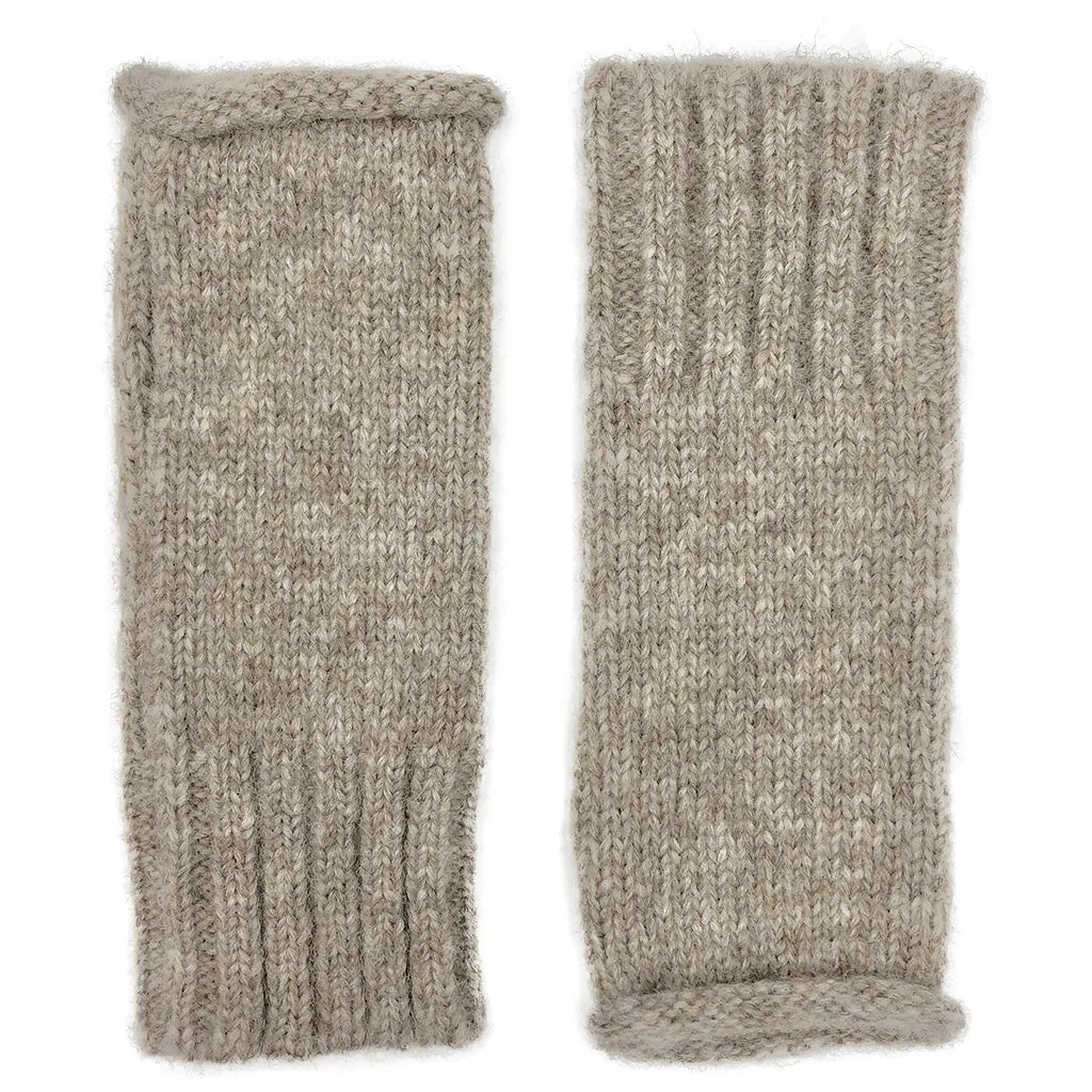 Beige Essential Knit Alpaca Gloves by SLATE   SALT