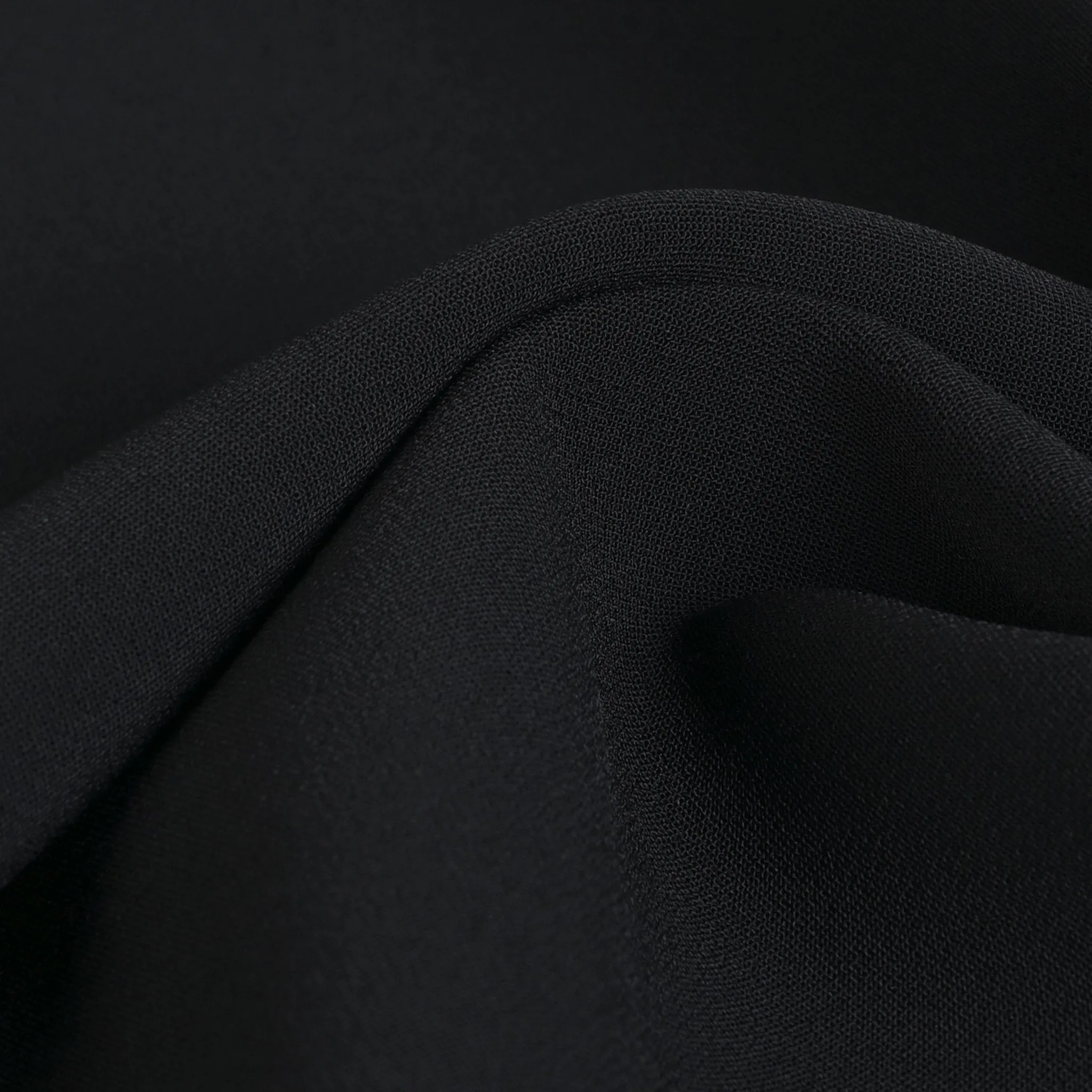 Black Crepe Fabric 3094