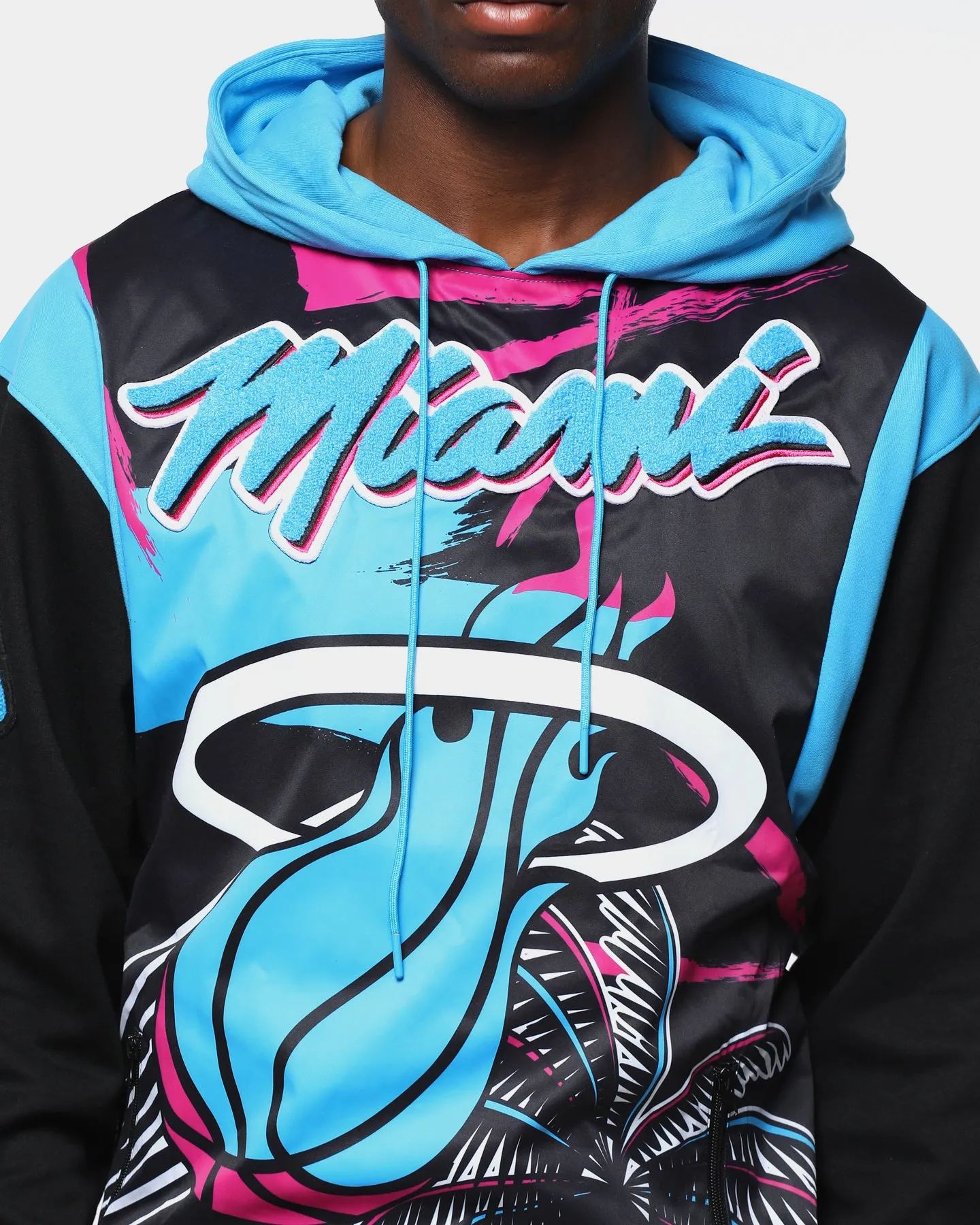 Black Pyramid Men's Miami Heat Vice Logo Hoodie Black