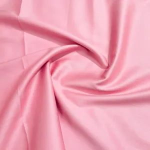 Bright Pink Solid Cotton Satin