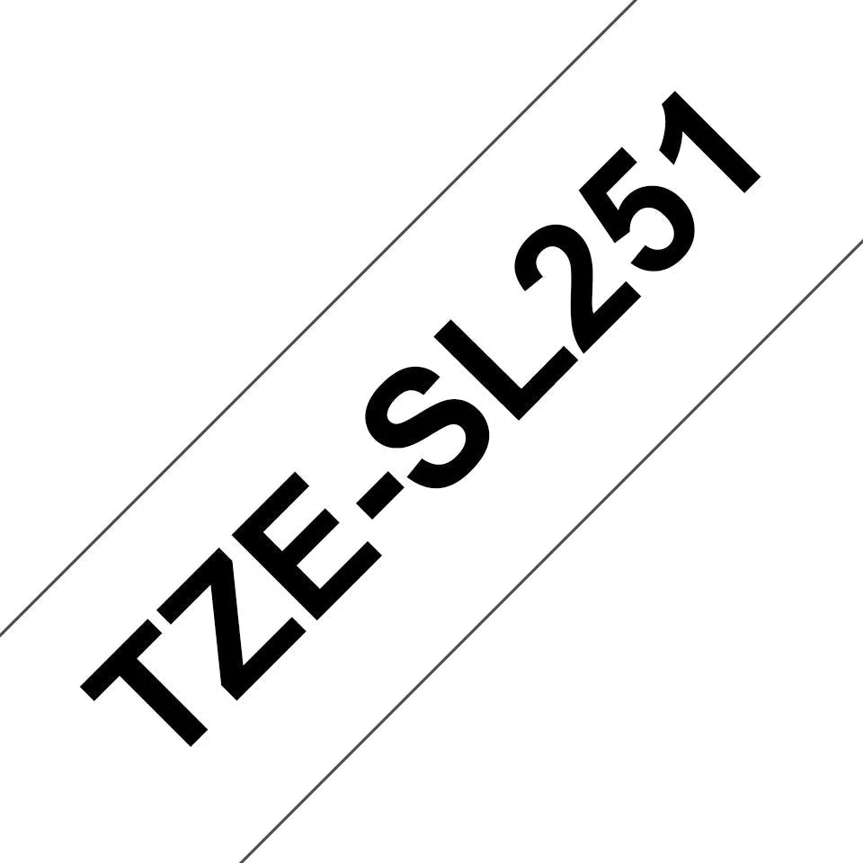 Brother TZeSL251 (24mm x 8M) Self-Laminating label tape for cables (Black on White) TZe-SL251 覆貼型已過膠線纜標籤帶(白底黑字)