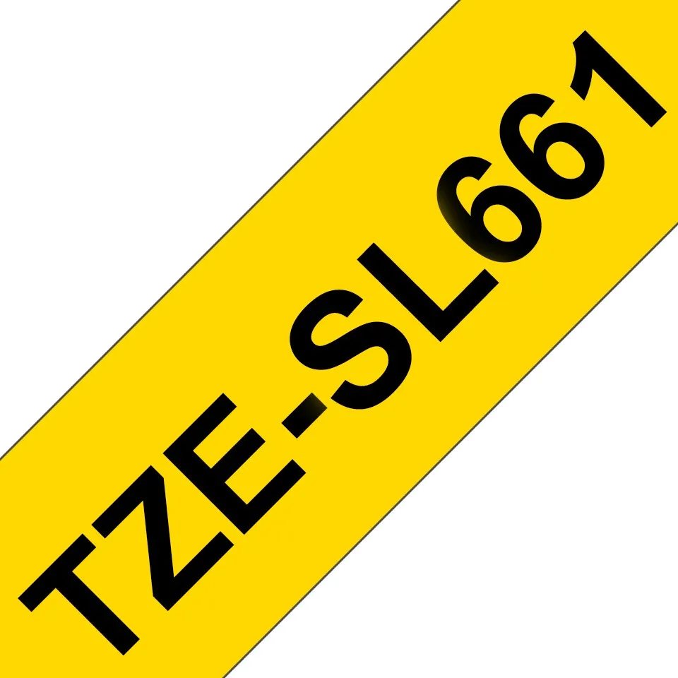 Brother TZeSL661 (36mm x 8M) Self-Laminating label tape for cables (Black on Yellow) TZe-SL661 覆貼型已過膠線纜標籤帶(黃底黑字)