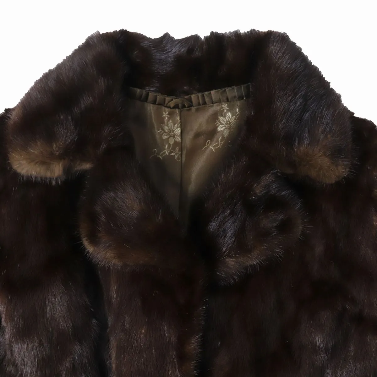 Brown Genuine MINK Fur Coat