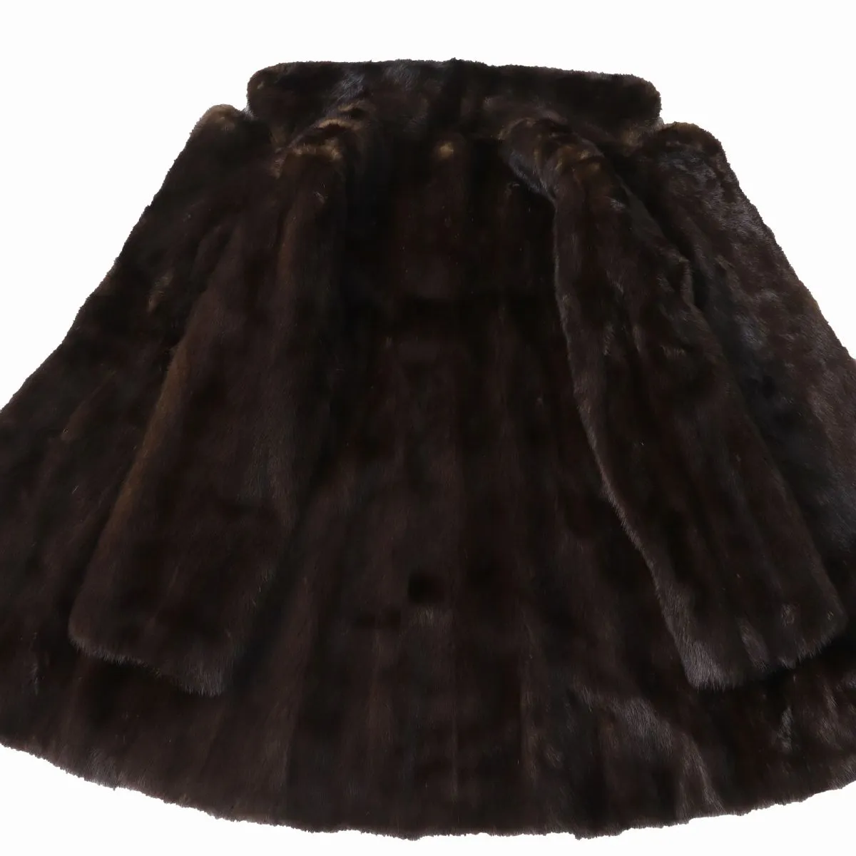 Brown Genuine MINK Fur Coat