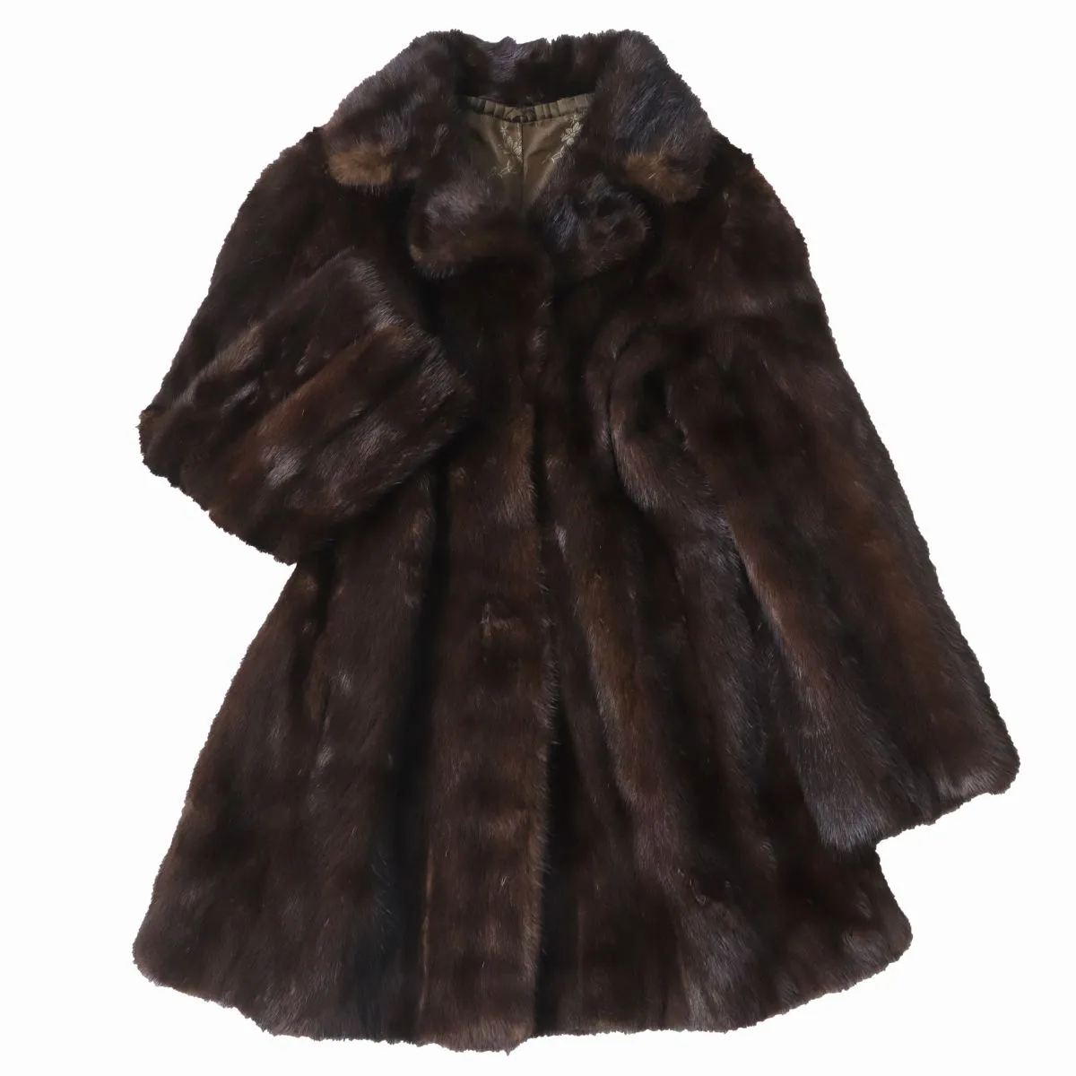 Brown Genuine MINK Fur Coat