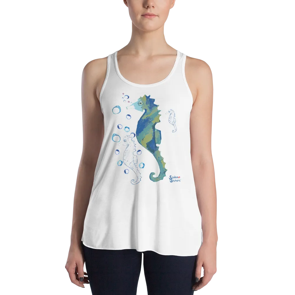 Bubbly Seahorse Tank - Flowy Racerback (Warehouse)