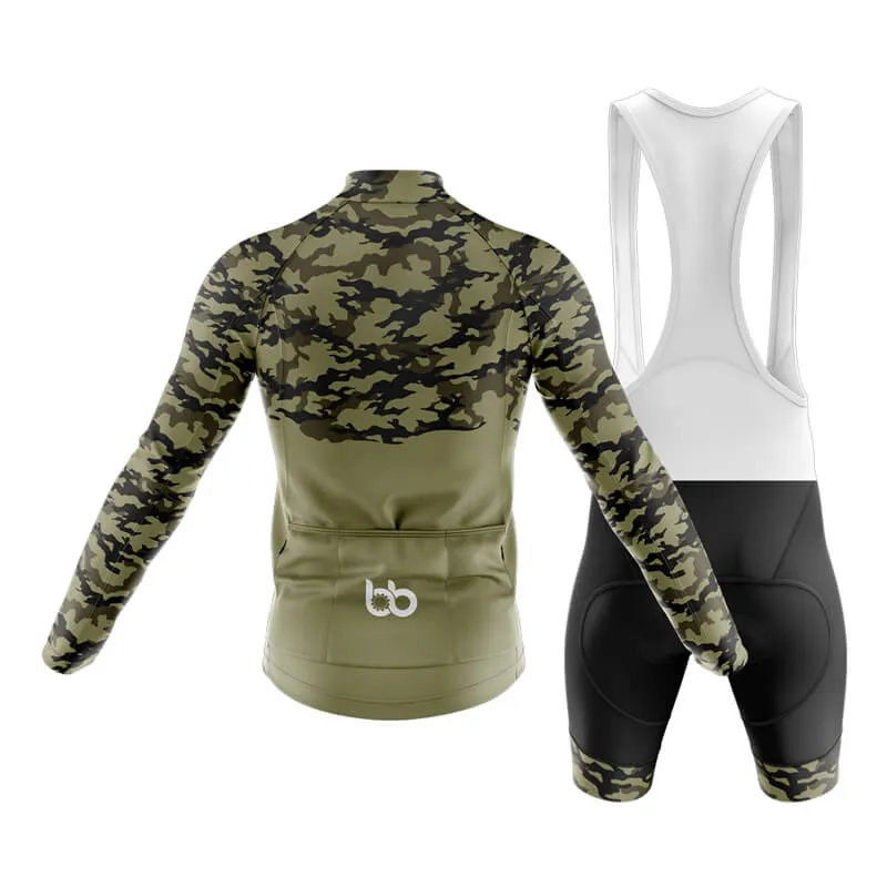 Camouflage Neck Club Cycling Kit (V1) (Green)