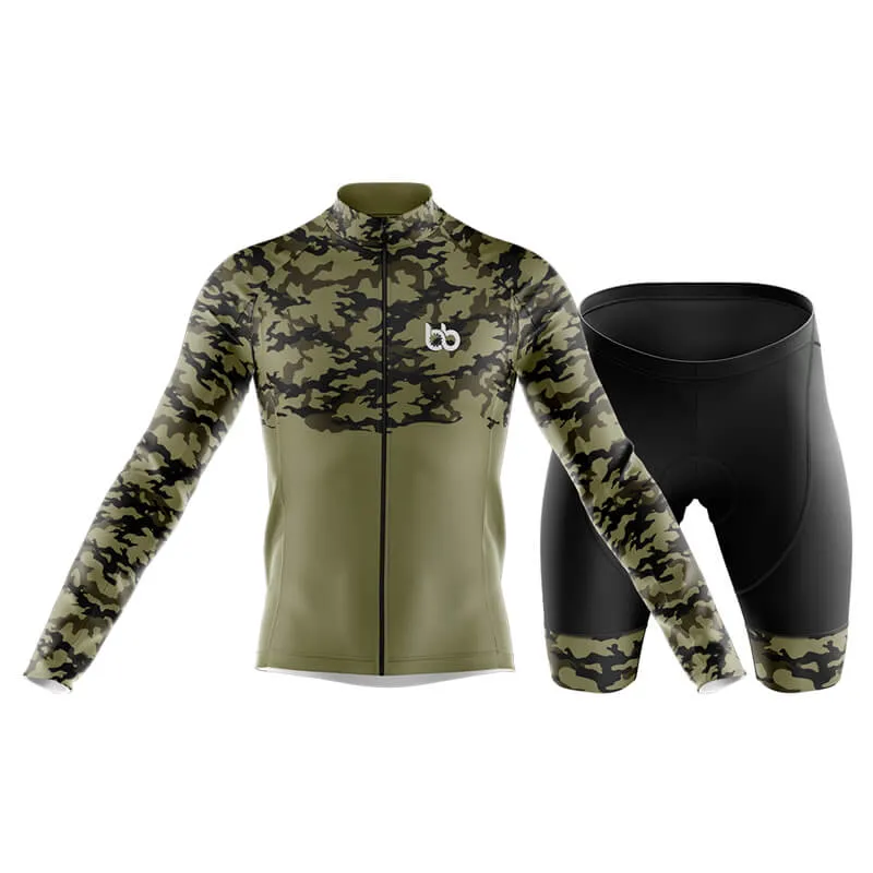 Camouflage Neck Club Cycling Kit (V1) (Green)