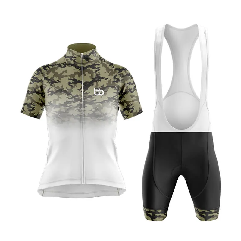 Camouflage Neck Club Cycling Kit (V3) (Green-White)