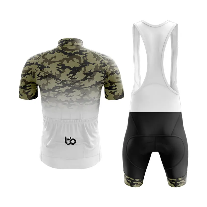 Camouflage Neck Club Cycling Kit (V3) (Green-White)