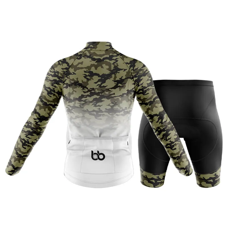 Camouflage Neck Club Cycling Kit (V3) (Green-White)