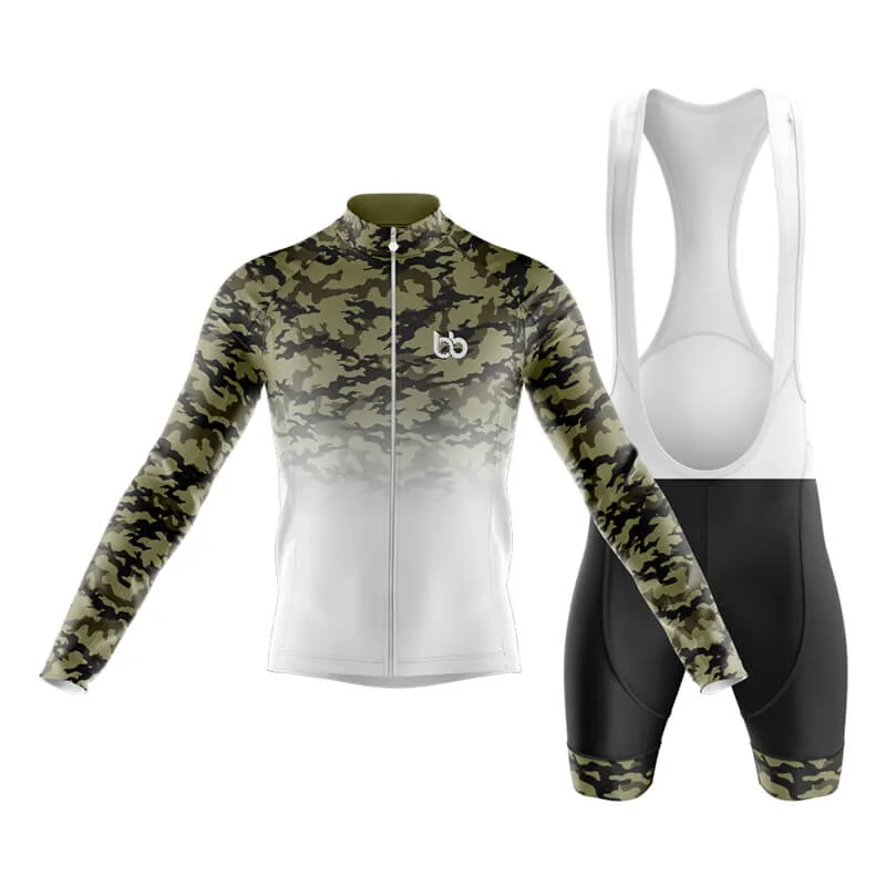 Camouflage Neck Club Cycling Kit (V3) (Green-White)