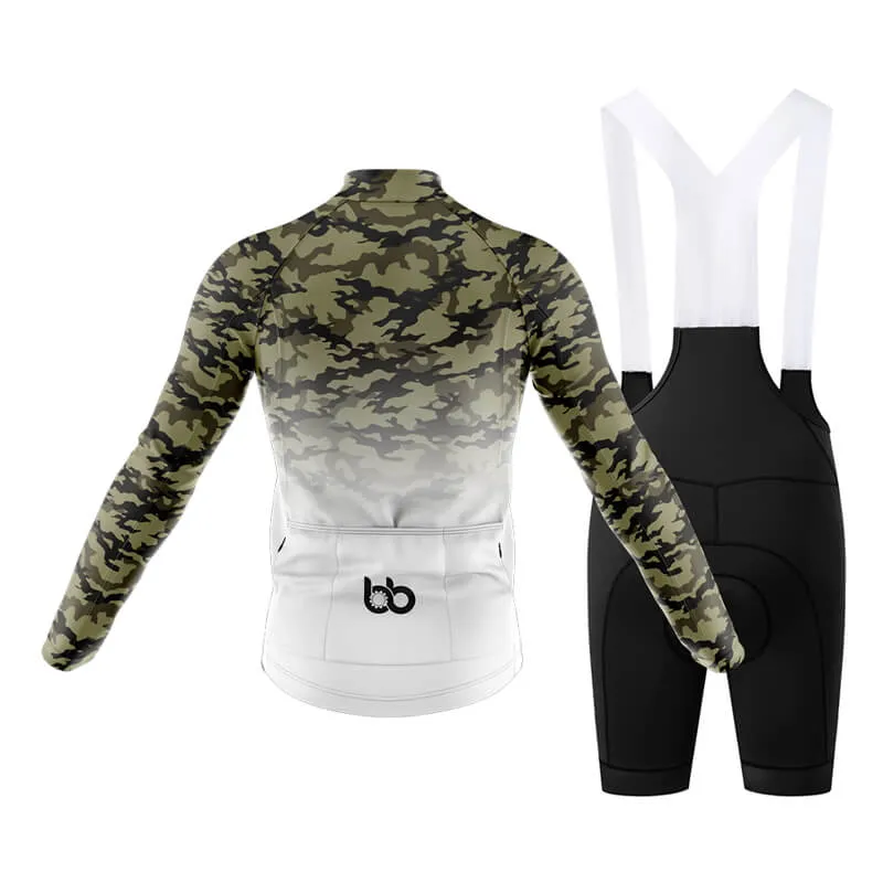 Camouflage Neck Club Cycling Kit (V3) (Green-White)