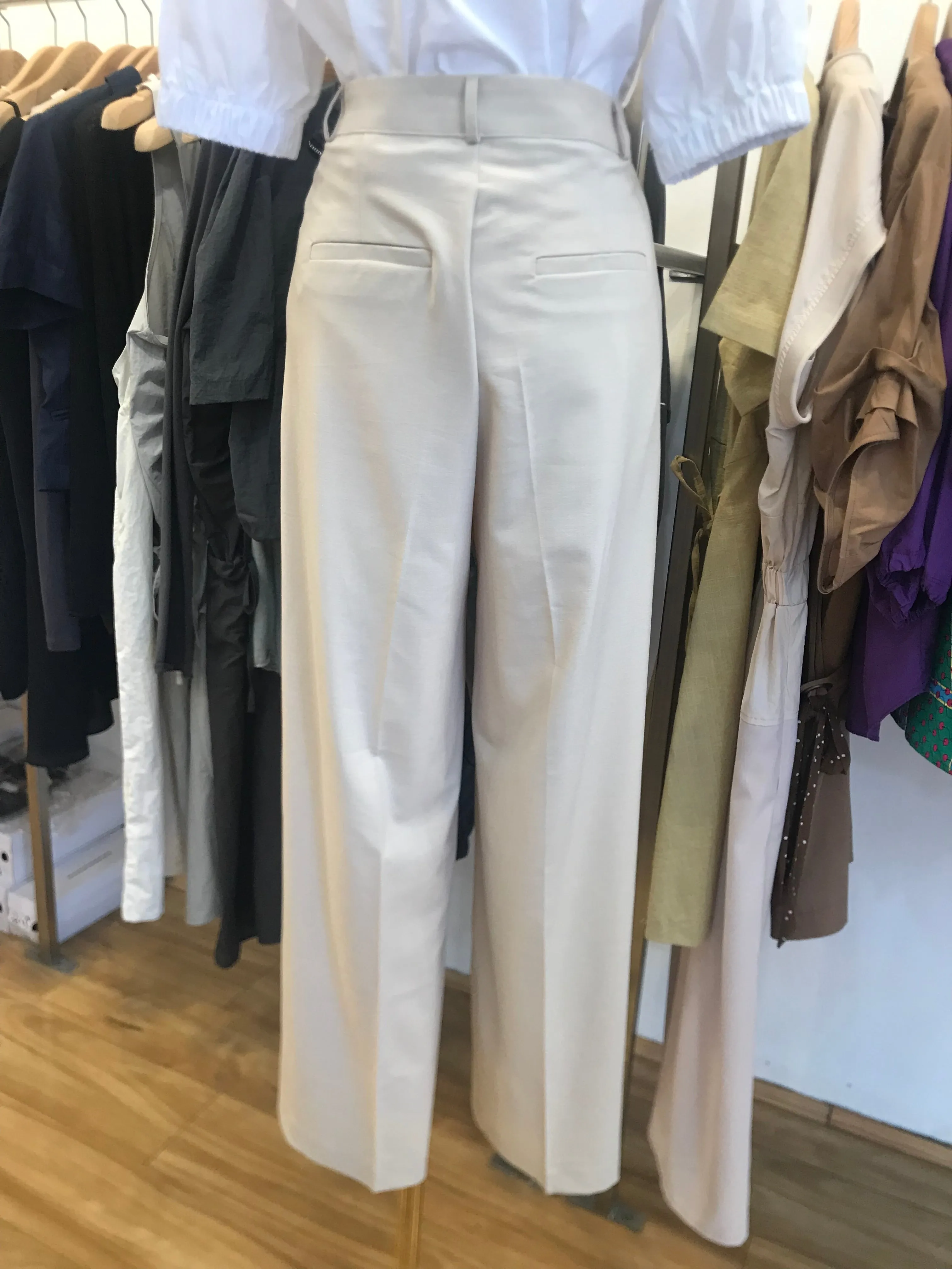 Casual simple wide trousers