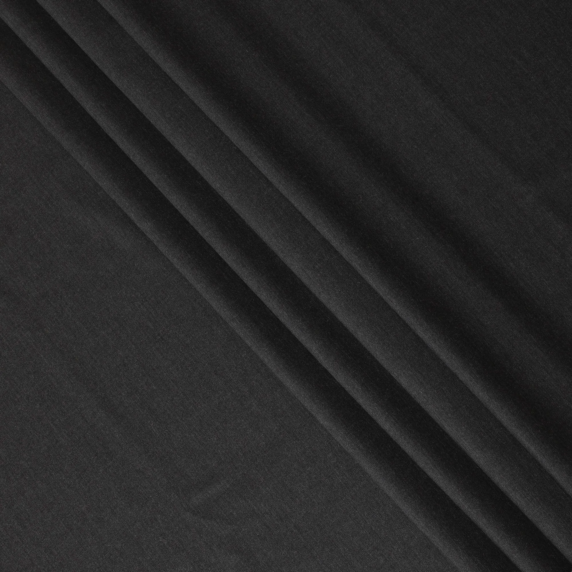 Charcoal grey Plain Premium pure Super 100's English all wool suiting fabric-D14692