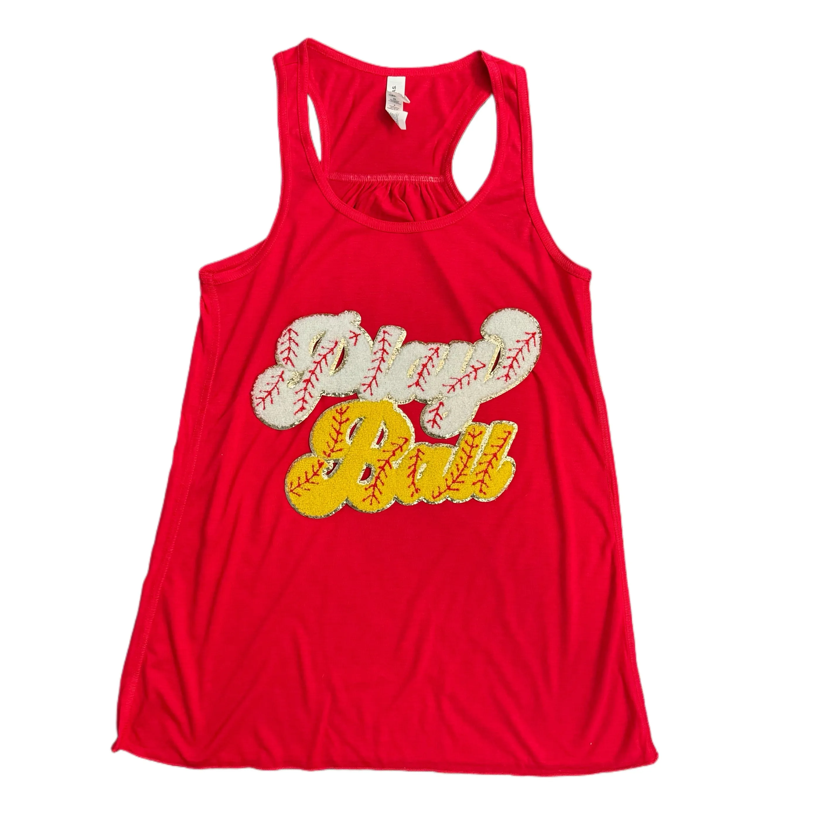 Chenille Mom of Both Play Ball Tanks & Tees