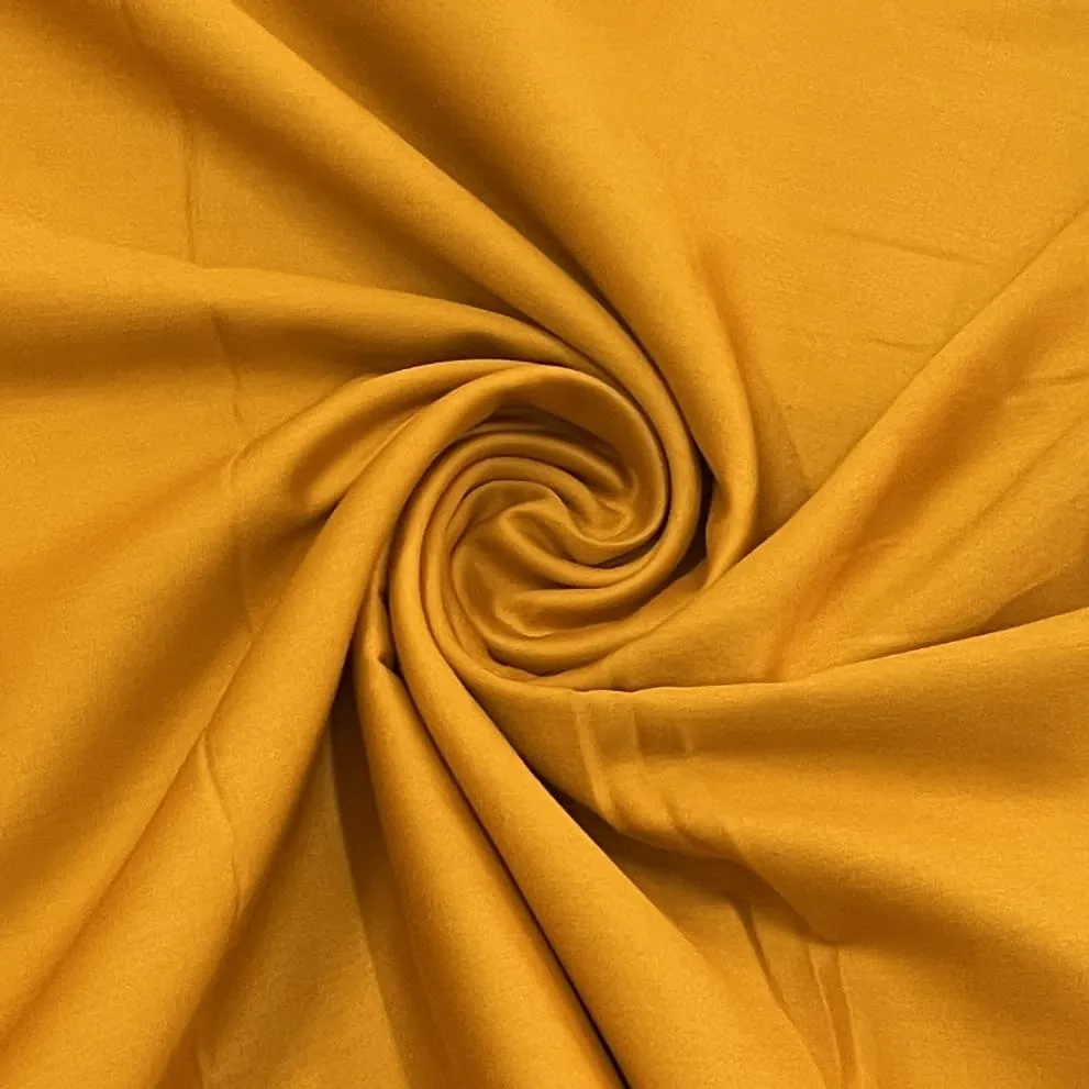 Classic Mustard Solid Cotton Satin