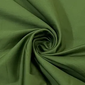 Classic Olive Green Solid Cotton Satin