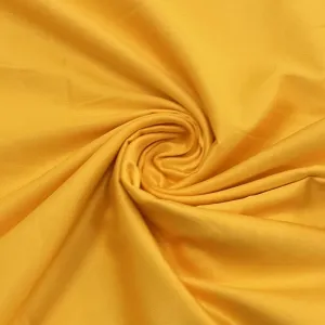 Classic Yellow Solid Cotton Satin