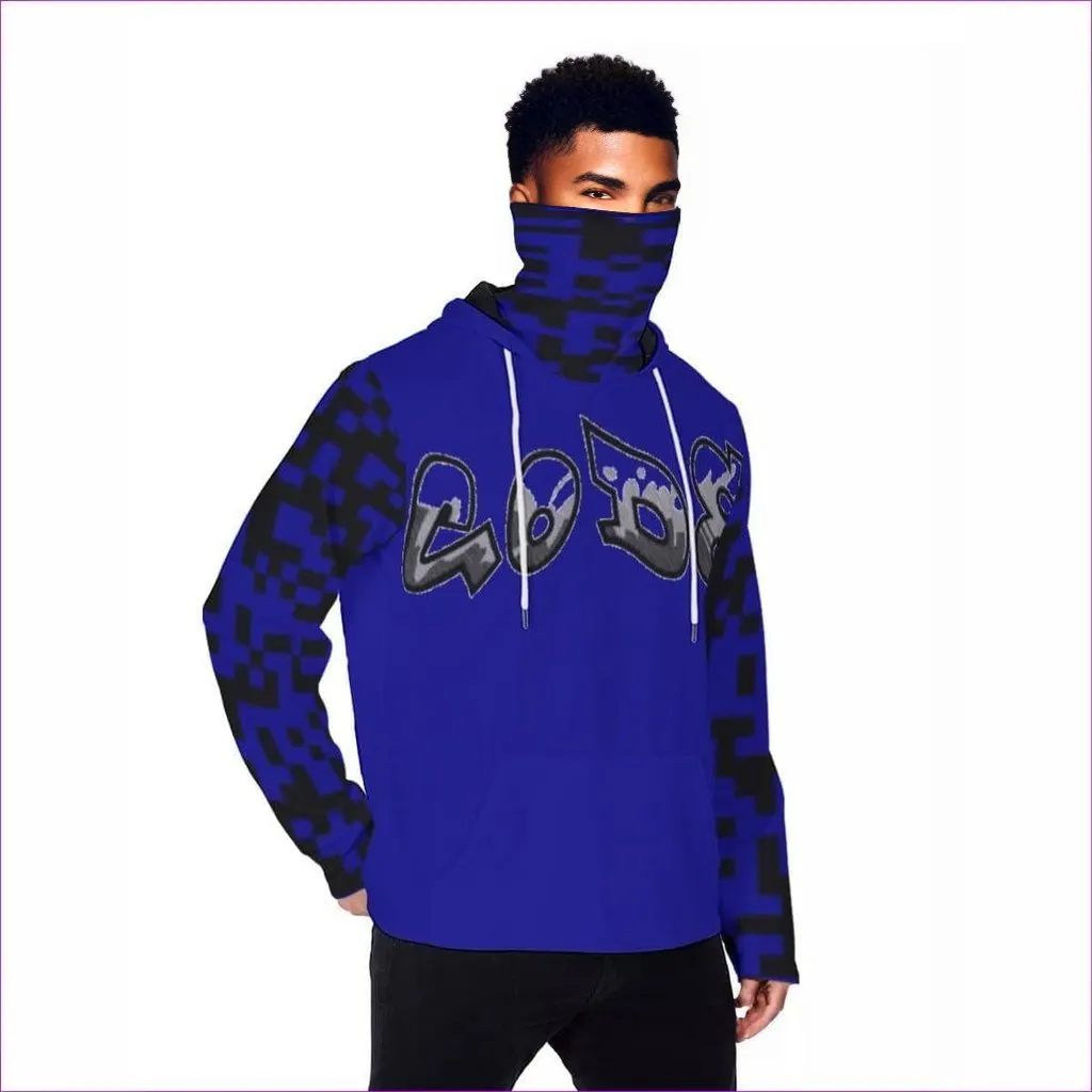 Code Men's Pullover Hoodie With Mask