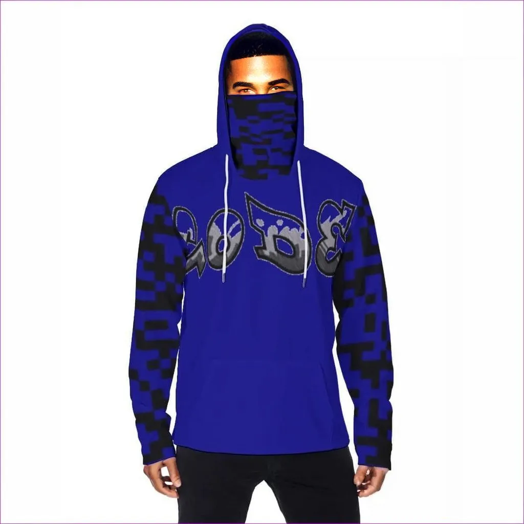 Code Men's Pullover Hoodie With Mask