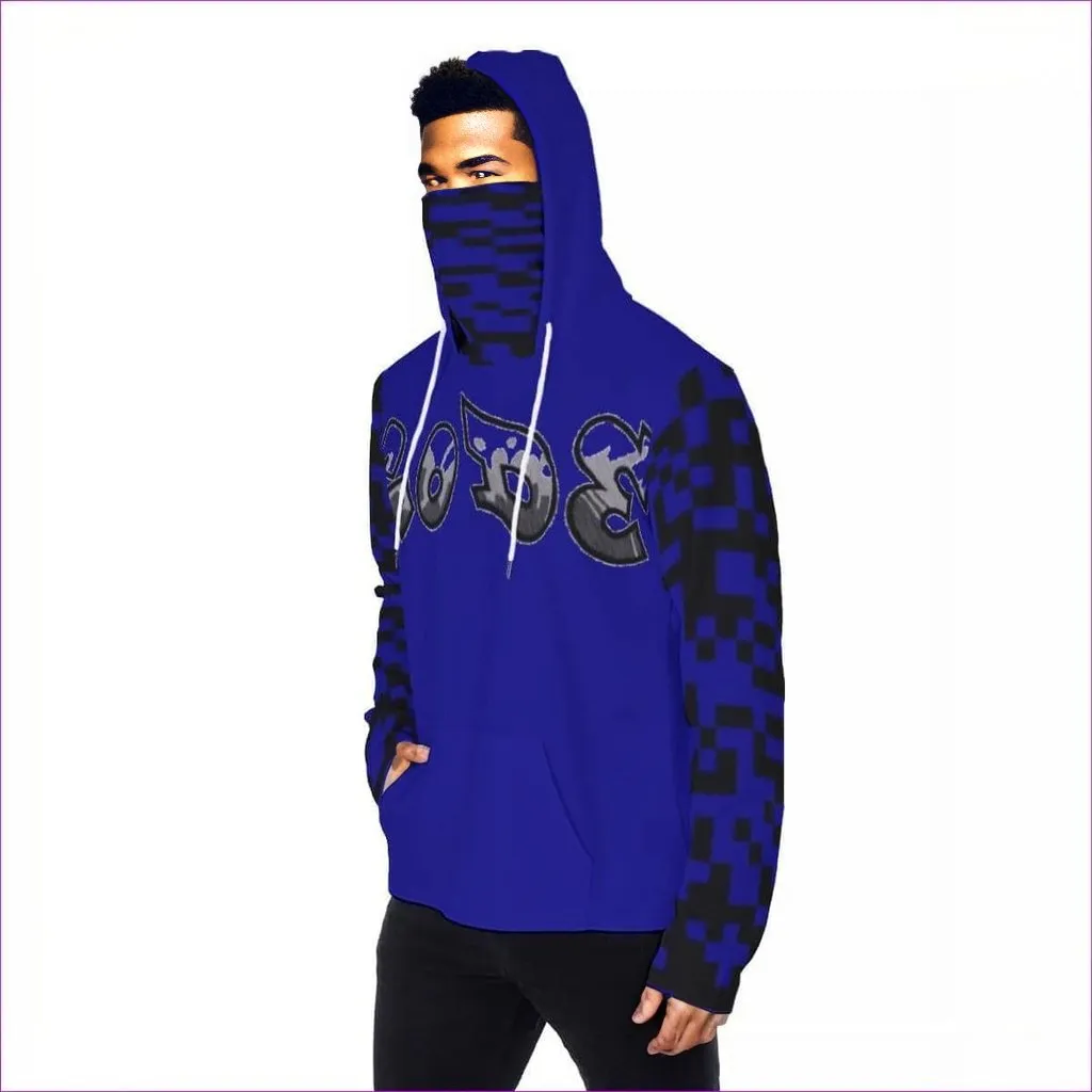 Code Men's Pullover Hoodie With Mask