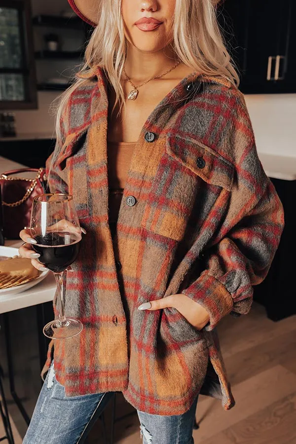 Cozy Point Plaid Jacket