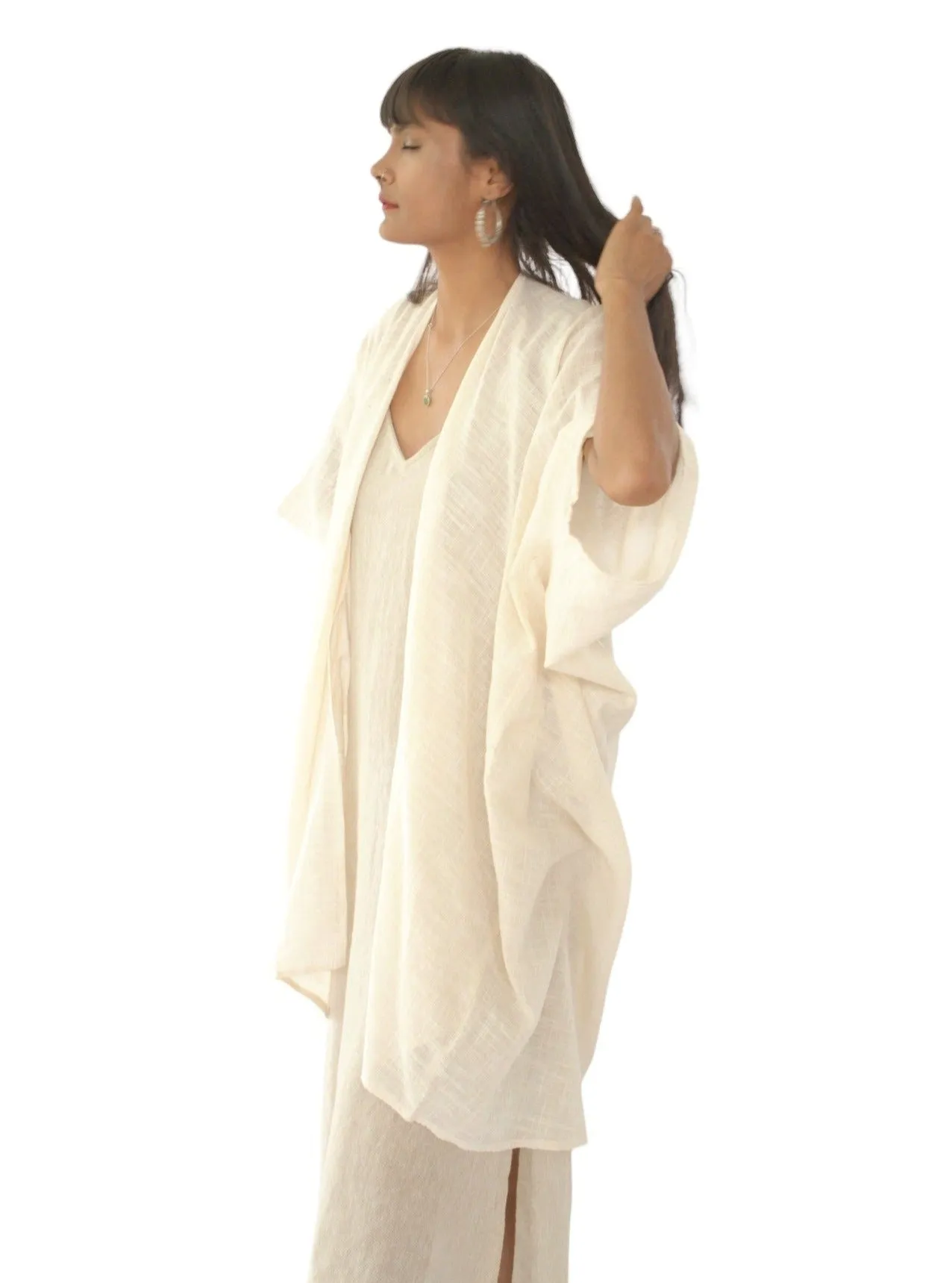 Cream Organic Cotton Shrug