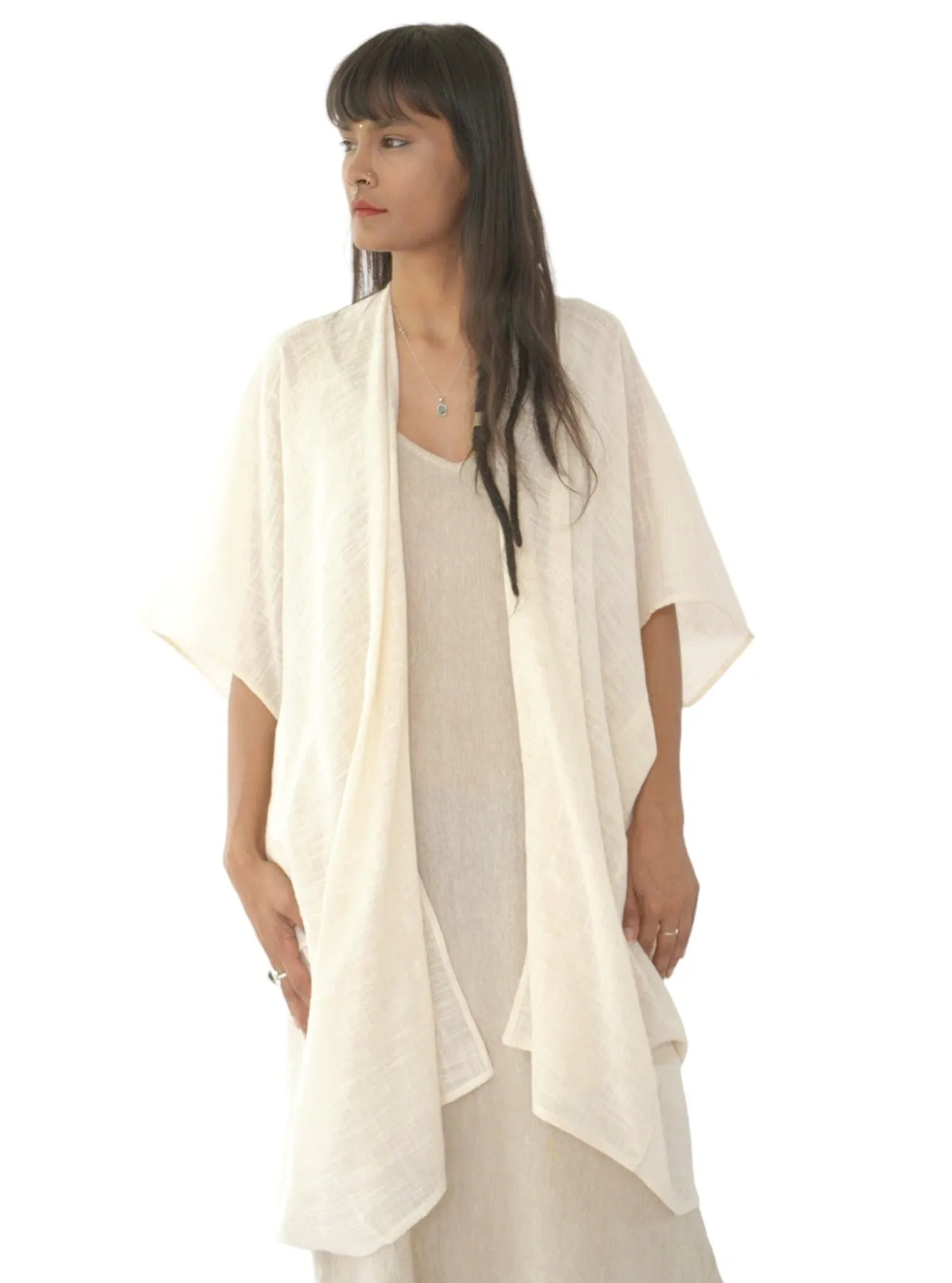 Cream Organic Cotton Shrug