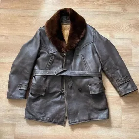 Dark Brown Shearling lined Coat