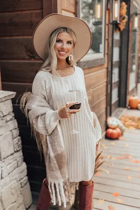 Deer Valley Resort Sweater Dress In Stone