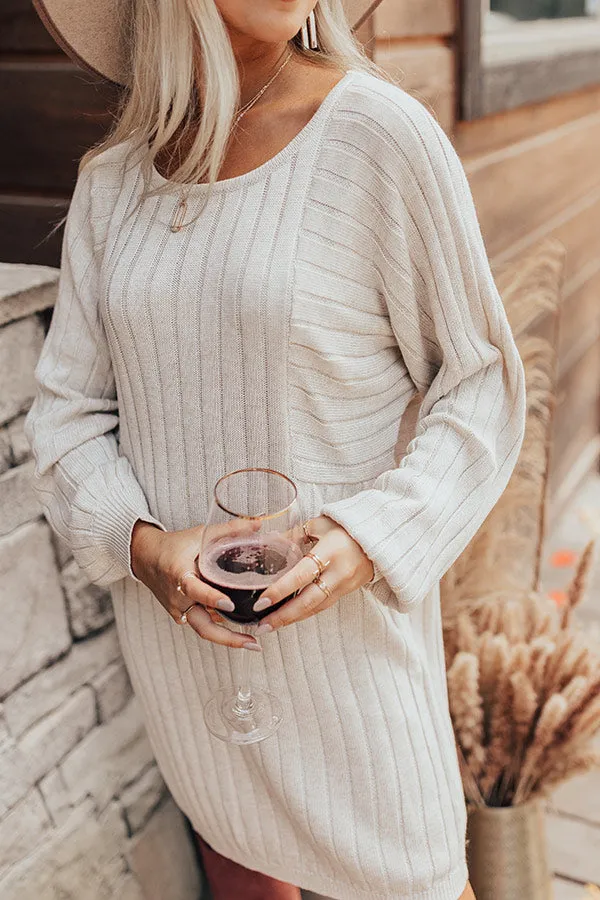 Deer Valley Resort Sweater Dress In Stone