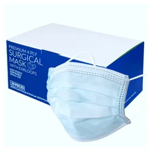 Disposable Face Mask, 4 Ply Face Mask with Nose Clip (Pack of 50)