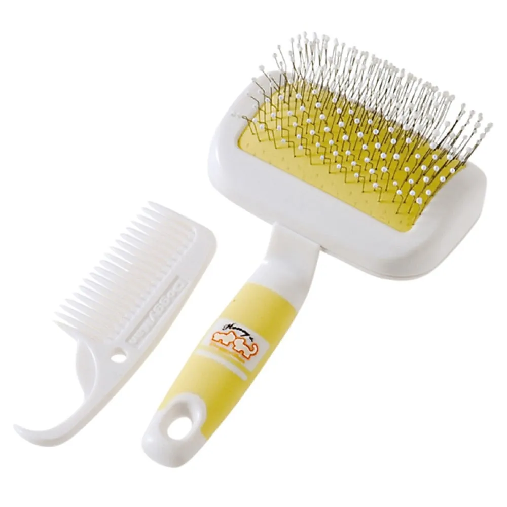 DoggyMan Honey Smile Ball Pin Slicker Brush For Cats & Dogs (Mini)